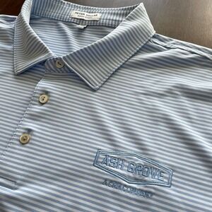 Peter Millar Summer Comfort Polo Men's XXL 2XL Blue Stripe Golf Casual Dadcore‎